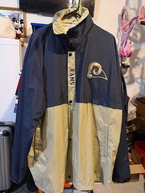 Source Unknown Navy and Gold Rams Windbreaker NFL